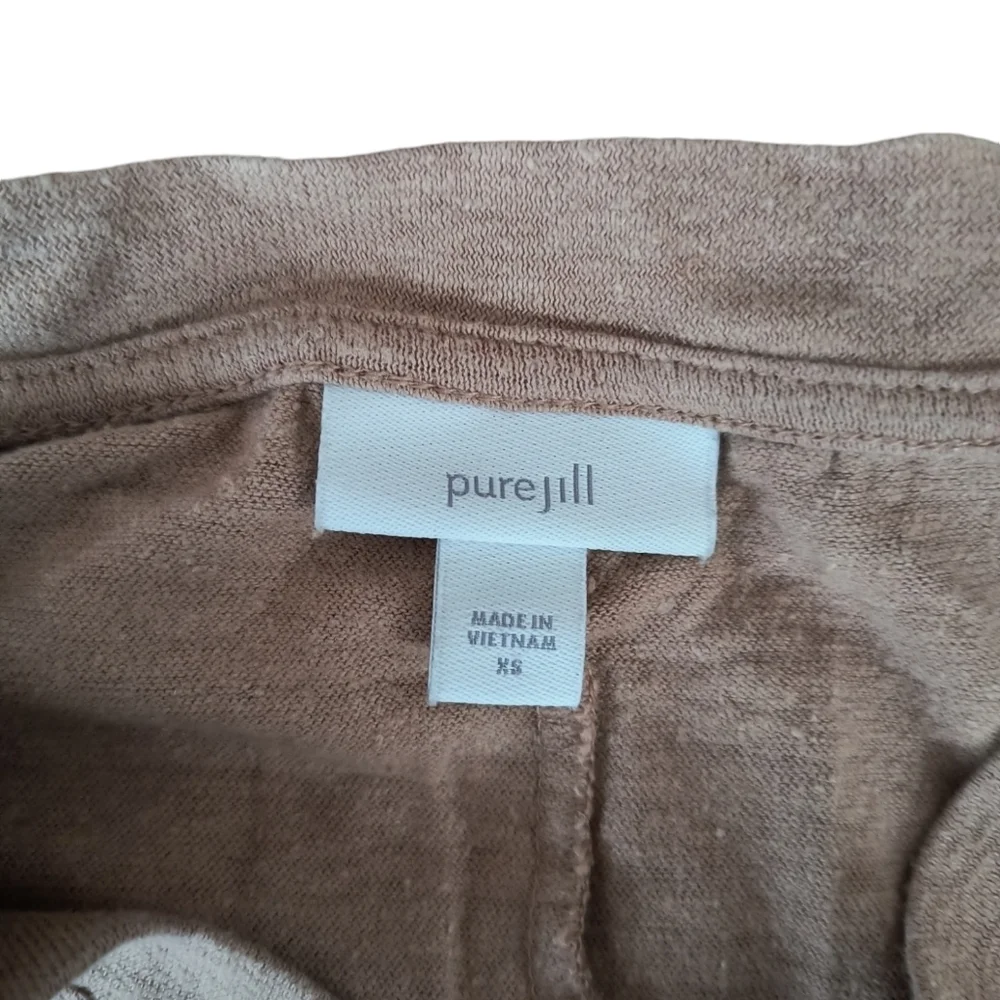 Pure J. Jill Women's Cardigan Beige Duster Button Sweater Size XS